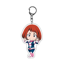 hot sale promotional gift custom printed lovely girl logo acrylic key chain